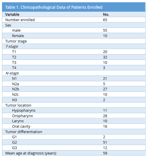 Table 1.jpgClinicopathological Data of Patients Enrolled